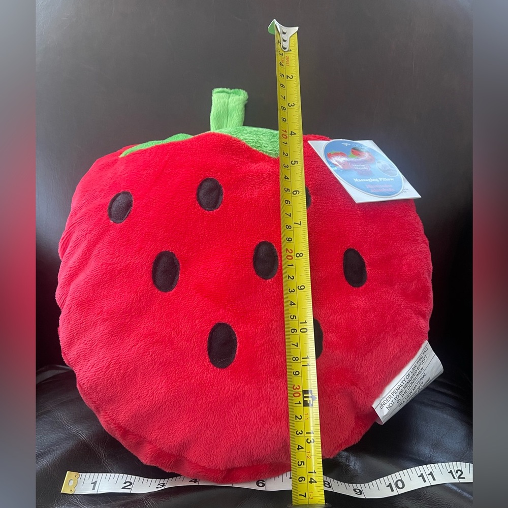 Strawberry Plush Massaging Pillow - Picture 3 of 5